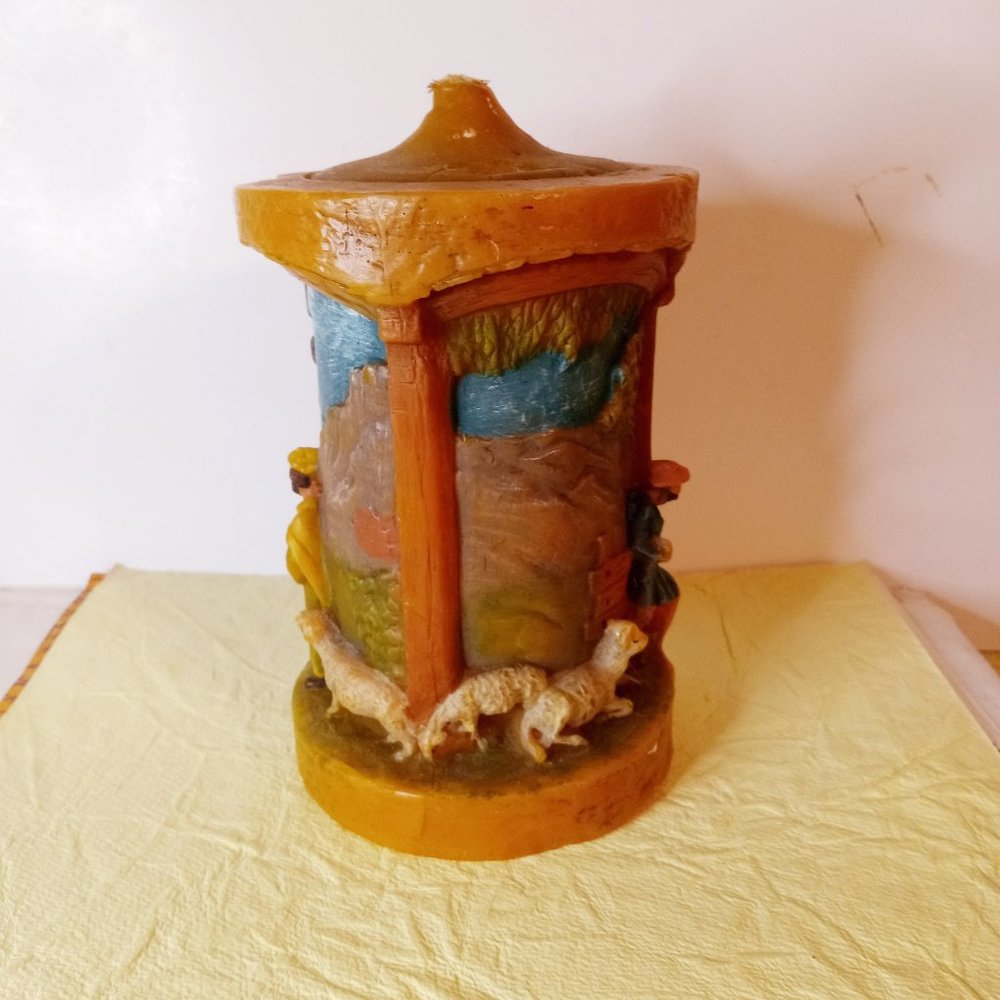 Vintage German Gunter Kerzen GMBH Nativity Candle Hand Carved  1924 - Picture 6 of 9